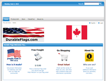 Tablet Screenshot of durableflags.com